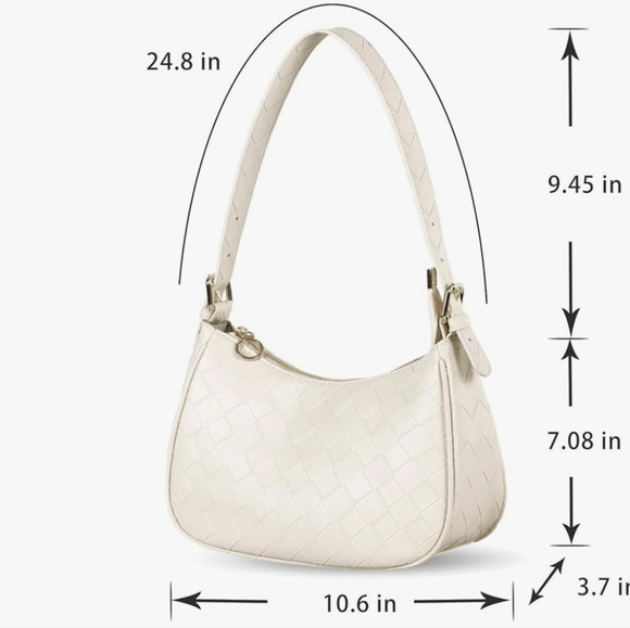 ❗️3 For $12❗️White Faux Leather Shoulder Bag - Picture 6 of 6